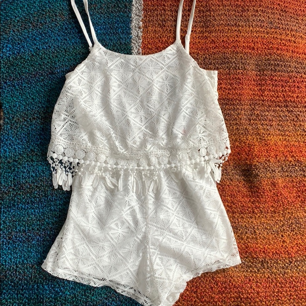 White Lace Romper